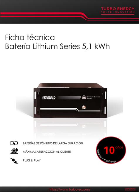 Bater A De Litio Turbo Energy V Lithium Series Kwh