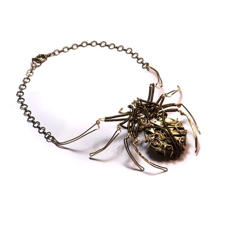 Steampunk Necklace And Sculpture Spider Brass Wire W Flickr