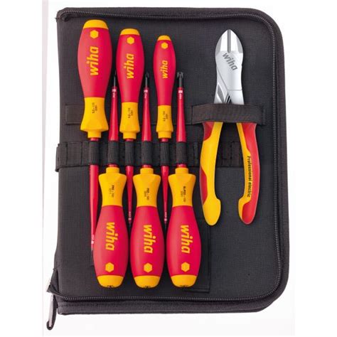 WIHA 38020 Tool Set Electrician With Screwdrivers And Heavy Duty