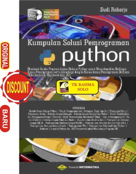 Jual Kumpulan Solusi Pemrograman Python Plus Dvd Budi Raharjo