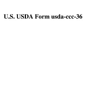 Fillable Online U S USDA Form Usda Ccc 36 Fax Email Print PdfFiller