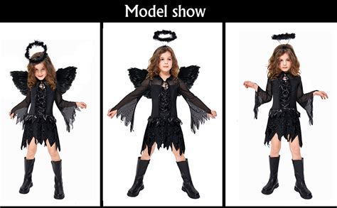 Doxrmuru Girls Fallen Angel Dress For Halloween Costume