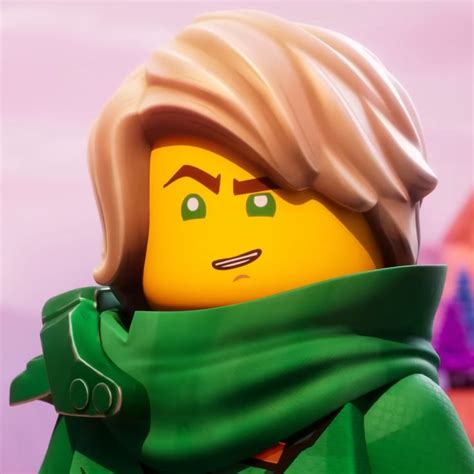 The Lego Movie Character Is Wearing A Green Scarf And Standing In Front