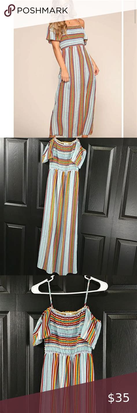 Monteau Los Angeles Multicolor Stripe Maxi Dress Striped Maxi Dresses