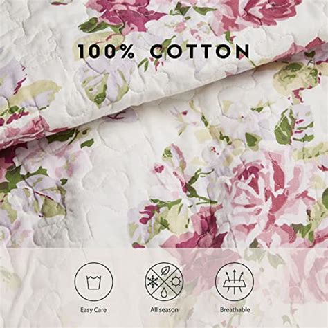 Laura Ashley Home Lidia Collection Quilt Set 100 Cotton Reversible