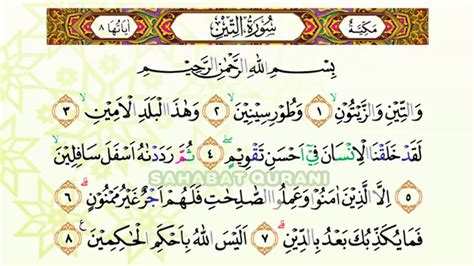 Bacaan Al Quran Merdu Surat At Tin Murottal Juz Amma Anak Perempuan