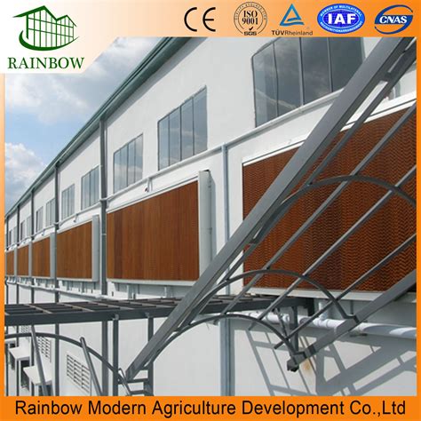 Evaporative Cooling Pad System For Poultry House And Chicken Farm