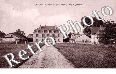 Agrandissement Carte Postale Ancienne Chateau Des Certeaux Angles