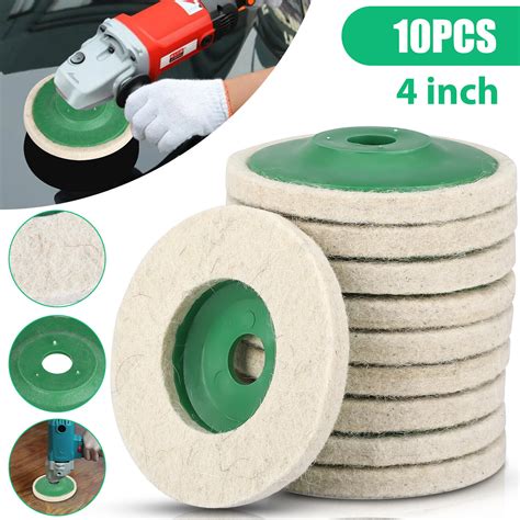 Pcs Mm Inch Wool Buffing Angle Grinder Wheel Felt Polishing Disc