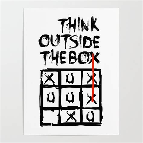 Think Outside The Box Poster Poster Wall Art Poster Prints Art