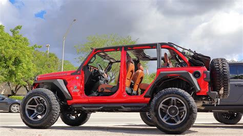 Red Jeep Wrangler Rubicon Naked Jeep On A Cloudy Day Flickr