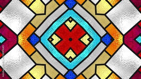 Colorful Stained Glass Animation Multicolor Klaleidoscope Color Glass