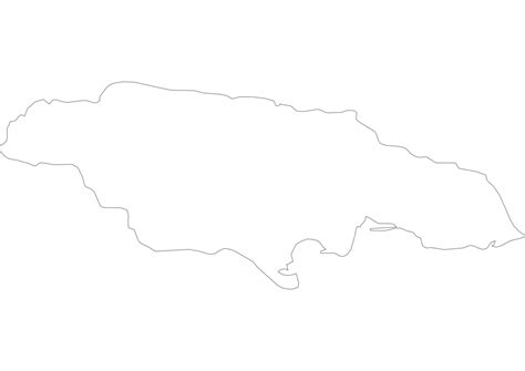 Blank map of Jamaica SVG Vector - Outline Map