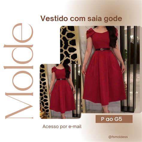 Molde Vestido Saia Gode Franciele Souza Hotmart