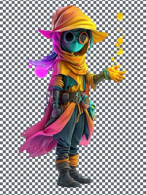 Premium PSD | Strange eldritch warlock isolated on transparent background