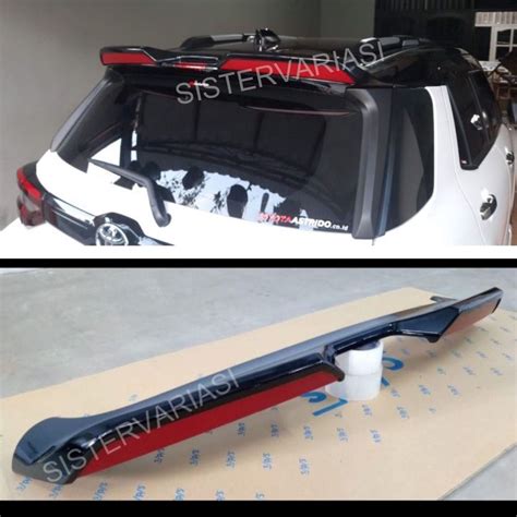 Merah Toyota Raize Daihatsu Rocky Rear Spoiler Premium Red Trim