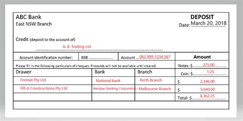 Abc Bank Cash Deposit Slip Example IMAGESEE