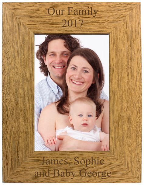 Personalised Engraved Portrait Wooden Photo Frame From Go Find A Gift