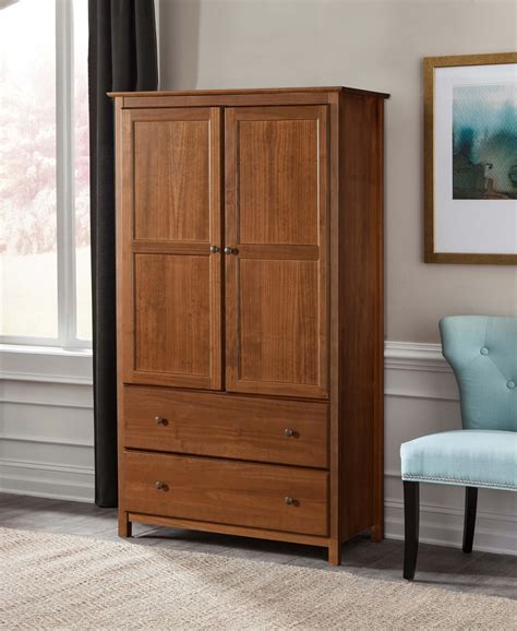 Grain Wood Furniture Shaker Solid Wood Armoire And Reviews Wayfair