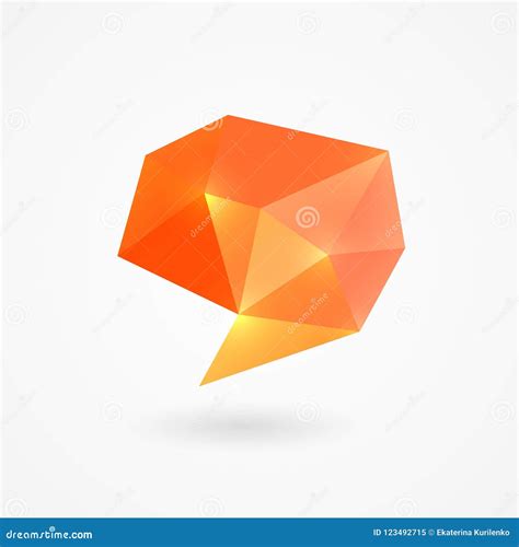 Polygonal Speech Bubble Stock Vector Illustration Of Idea 123492715