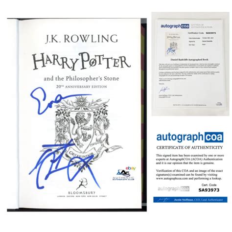 RARE AUTOGRAPHE DANIEL Radcliffe Et Emma Watson Signé Harry Potter