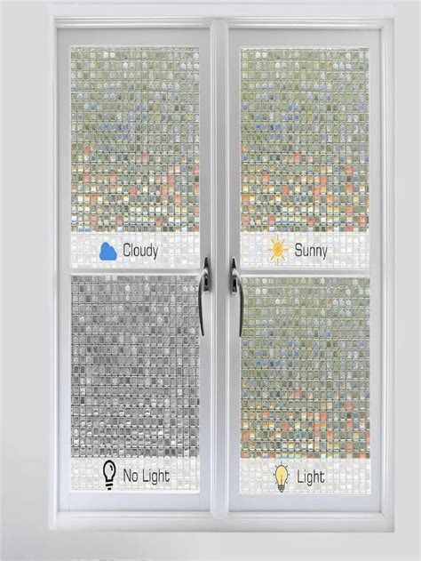 Window Film Static Cling Window Privacy Films Decorative Glass Vinyl