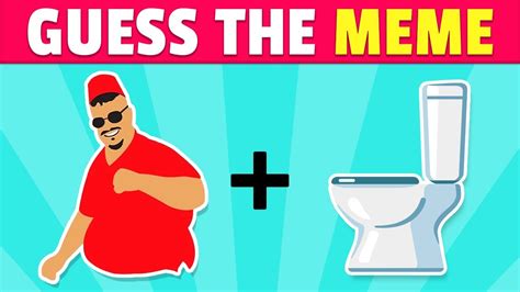 Guess The Meme By Emoji Skibidi Toilet Grimace Shake One Two