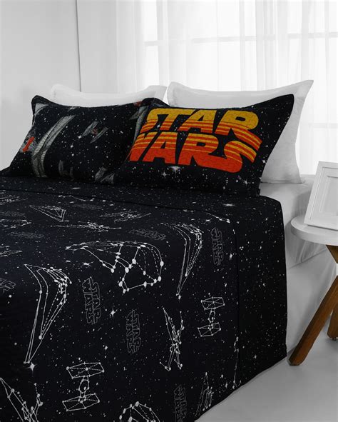 Riachuelo Kit Colcha Casal E Queen Star Wars Preto