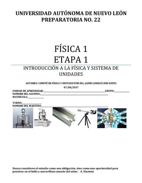 Portafolio De Evidencias Fisica 1 Etapa 1 Bachillerato Tecnico