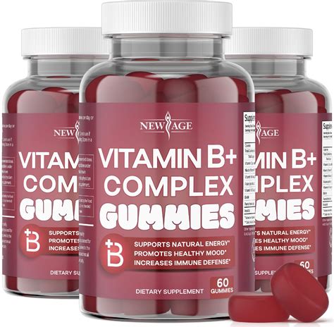 New Age Vitamin B Complex Gummies With Vitamin B3 B5 B6 B7 B9 And B12 With