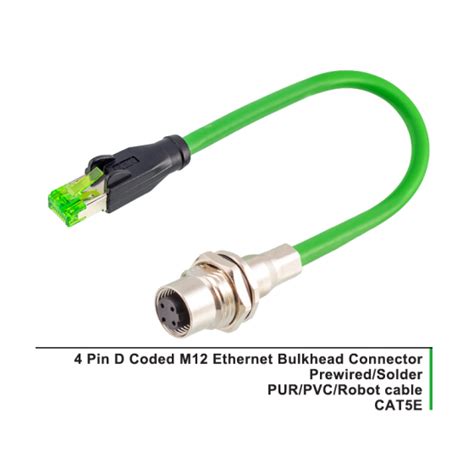 Pin D Coded M Ethernet Bulkhead Connector Shine Industry