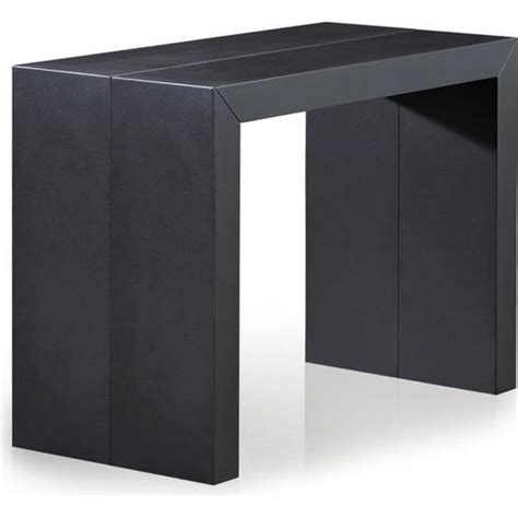 Table Console Extensible Nassau L Noir Carbone Cdiscount Maison