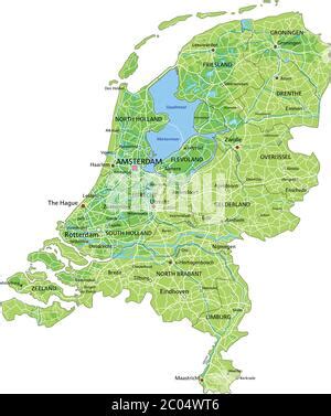 Mapa físico de Bélgica alto detalle Imagen Vector de stock Alamy