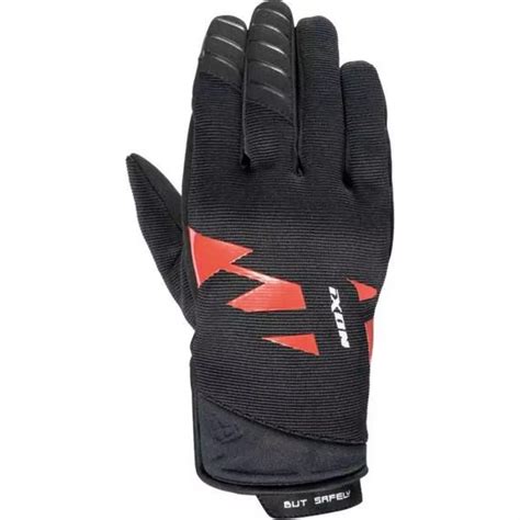 Gants Ixon Ms Fever Noir Rouge Gants Moto Mi Saison