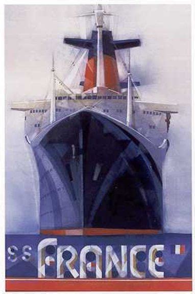 Paquebot France Affiches de voyage Bateau de croisière Affiches de