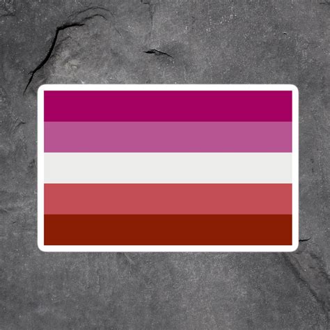 Lesbian Flag Sticker Lesbian Sticker Lesbian Pride Laptop Etsy