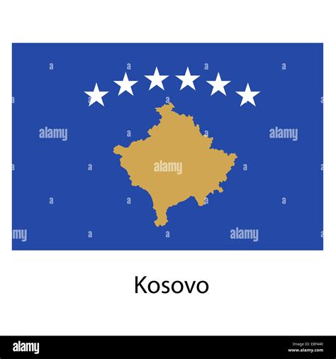 Bandera De Kosovo Ilustracion Vectorial Imágenes Recortadas De Stock