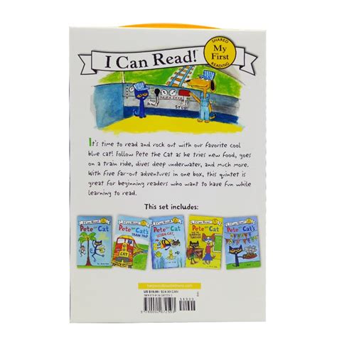 正版皮特猫英文绘本全套装5册 Pete the Cat Big Reading Adventures5 Far Out原版i can