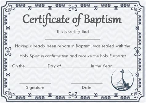 Presbyterian Baptism Certificate Template 10 Free Templates To Commemorate The Baptism Ritual