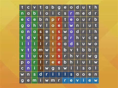 Hidden Words Game Wordsearch