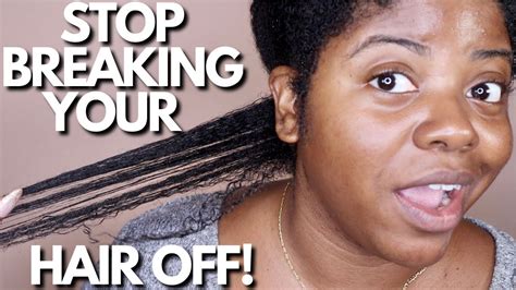 🛑 Stop Breaking Off Your Hair Properly Detangle Type 4 Hair Youtube