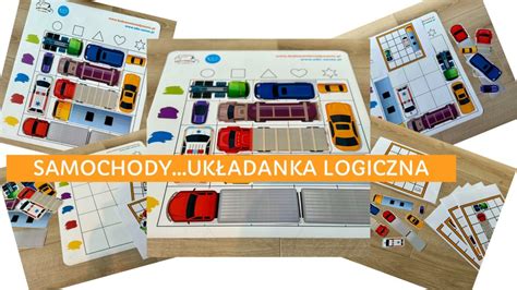 Samochody logiczna układanka Kodowanie na dywanie