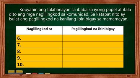 Ap Grade2 Ang Kahalagahan Ng Paglilingkodserbisyo Ng Komunidad