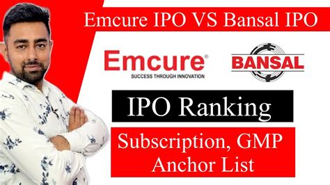 Emcure Ipo Vs Bansal Wires Ipo Ipo Ranking Jayesh Khatri Youtube