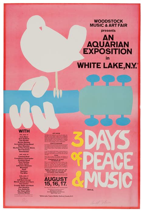 Hake S ORIGINAL 1969 WOODSTOCK CONCERT POSTER FROM ARNOLD SKOLNICK S