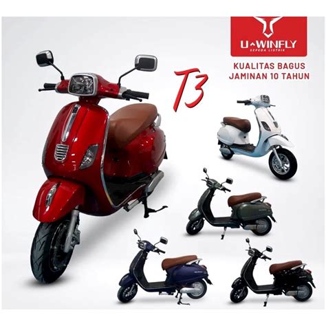 Jual Sepeda Motor Listrik Vespa UWINFLY T3 Scooter Matic Shopee Indonesia