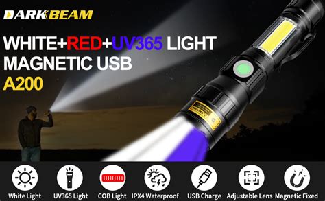 Darkbeam Flashlight Uv Nm Wood S Lamp Led Ultraviolet Flashlights