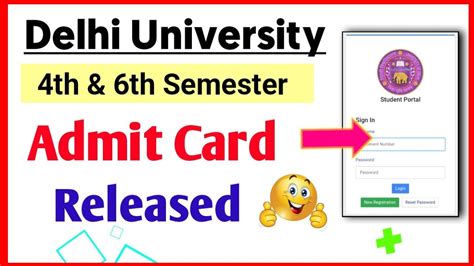 Delhi University 4th 6th Semester Admit Card Release May Exam 2023