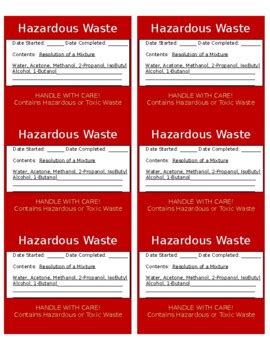 Hazardous Waste Labels by United Chemistry | TPT