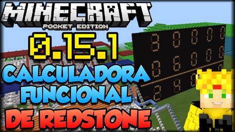 Minecraft Pe Calculadora Gigante Funcional Con Mecanismos De